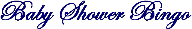 Baby Shower Bingo